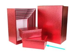 Коробка Текстура кожи красная 21*15*8.5 /SY605-RED