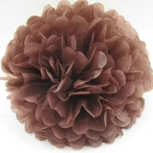 Помпон из бумаги 30 см (кофе)