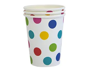 Стаканы бумажные "Горошек мульти" 250мл 6 шт