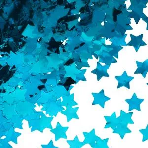 Конфетти фольга Звезда голубой металлик 2,5 см 50 гр./ 6015359