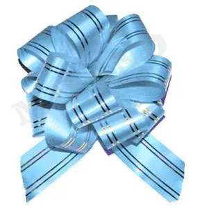 Бант шар БЛ-6486 / 3 см. Голубой золотое сечение