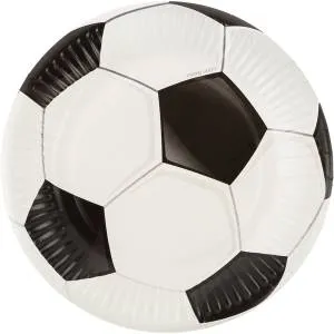 Тарелки "Футбольный мяч" 18 см, 6 шт./77584