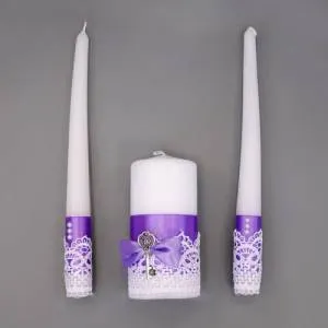 Свеча "Домашний очаг" Сиреневый / М00806