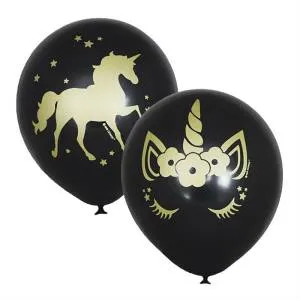 12" Единорог,черный металлик