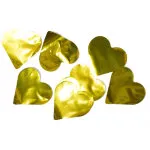 Конфетти для шаров "Сердца"фольга,золото d=3 см., 50 гр.