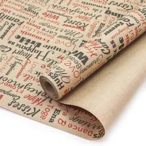 Крафт-бумага Romantik, Черный/Красный 0,7м*9,14м/18583/73209