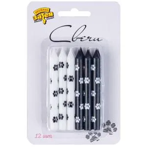 Свечи д/торта Котики 8 см 12 шт 1502-4854