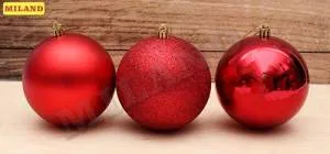 Набор шаров "Рождественская сказка" 10 см, 6 шт. КРАСНЫЙ