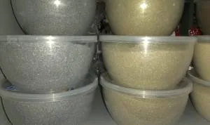 Песок золото-серебро в банках, 500 гр.