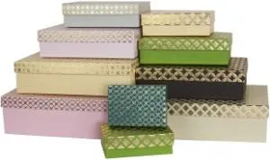 Коробка 37*27*11 см ассорти металлик