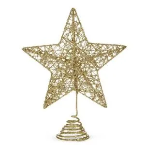 Ел. украшение макушка "Звезда" ажурная 20см / ч22621
