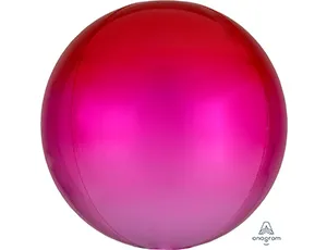16" 3D СФЕРА Б/РИС омбре Красно-розов (Анаграм)/1209-0303