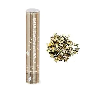 Пневмохлопушка 40 см. "С Днем Рождения", звезды фольг.,белое золото/723005