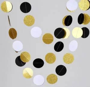 Гирлянда-подвеска "Круг стильный микс золото" 220 см /521173