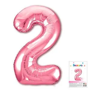 40" Цифра "2" Нежно-розовый/ Китай-Веселуха 317402ВP