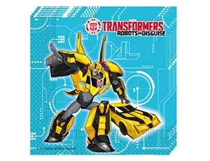 Салфетки бумажные "Трансформеры" 33 см, 20 шт