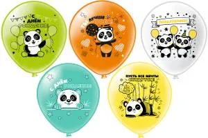 12" СДР Веселые панды! 5 дизайнов/ 25 шт (Тайланд) / ч56091