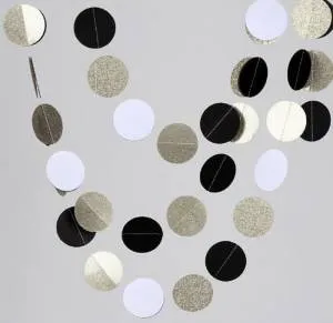 Гирлянда-подвеска "Круг стильный микс серебро" 220 см /521174