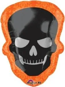 Череп в красном, в орнаменте