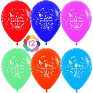 С Днем рождения (торт) 12" Пастель (Колумбия)               