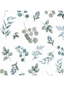 Бумага упак. "Акварель листья" 70*100 см 10 листов  /УБ-4456