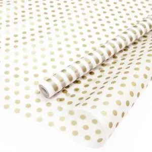 Пленка Точки Золото 70см*8,6 м./52907