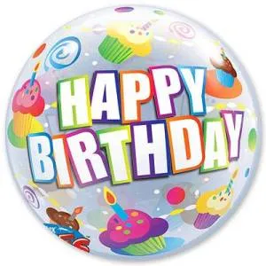 22" Bubble НВ Кексы разноцветные (Qualatex)/1202-1352