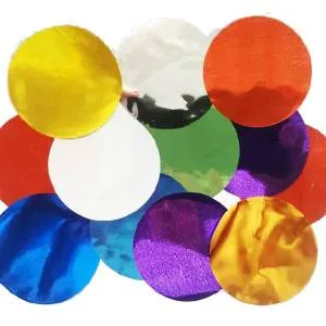 Конфетти "Круг металлизированное ассорти" 3 см 50 гр.