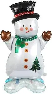 3D Снеговик в цилиндре на подставке / Китай 24376