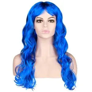 Парик "Локоны", синий /6231701