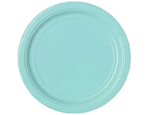 Тарелка светло-голубая 17 см. 8шт./1502-3584