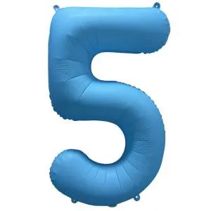 40" Цифра "5" Неон Blue / Китай 1207-6137