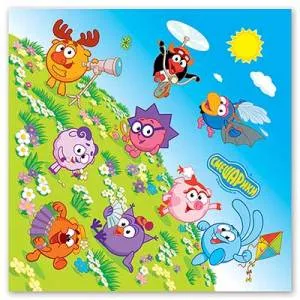 Салфетки бумажные "Смешарики" 33 см., 16 шт.