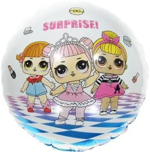 18" Круг Модная кукла (вечеринка) Белый  (Китай)/190910