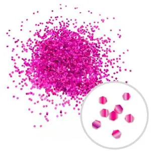 Глиттер "Блестки" лазерный фуксия 0,6 мм/100 г (Китай) 171226
