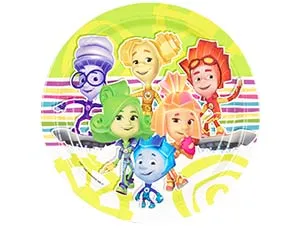 Тарелки "Фиксики"  23 см, 6 шт