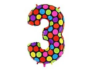 Цифра "3" Горох 16"/ Китай