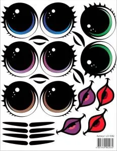 Наклейки "Круглые глазки" (4 компл. на листе)