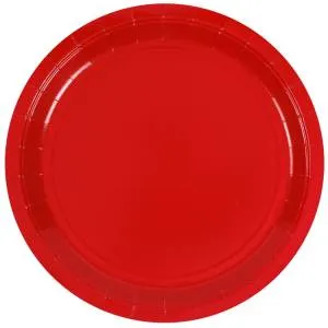 Тарелка красная 23 см. 6 шт. 1502-6066