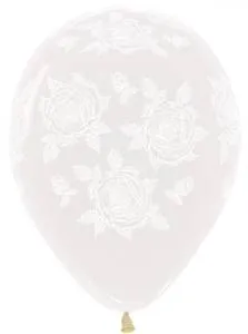 Элегантная роза, кристал прозрачный 12" (Колумбия) 