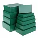 Коробка 23*13*3 см. темно-зеленая / 72640