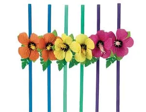 Трубочка д/коктейля "Гибискус" 6 шт.