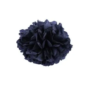 Помпон из бумаги 16 см. (черный)