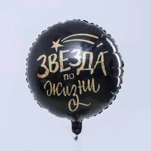 18" Круг "Звезда по жизни" черный (Россия)/4995906