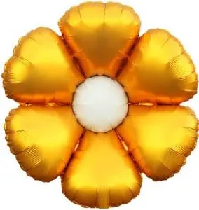 24" Цветок Ромашка, золото сатин (надув воздухом) / Китай 26283