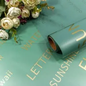 Пленка матовая Золотое тиснение/Изумрудный 0,58*10м./001356/4