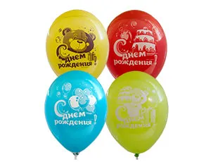 С Днем рождения ДР Мишка с тортом 12"            