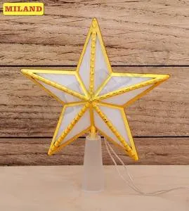 Верхушка на елку "Звезда с золотом" 15*15 см мульти