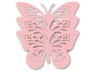Фигура мягкая "Бабочка розовая" 17 см (5 шт)