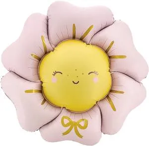41" Цветок Солнышко, розовый, сатин / Китай 27424